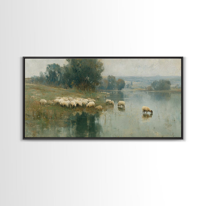 Still Waters Peace | Framed Canvas Print | Christian Wall Art | Christian Art Canvas | Christian Art | Christian Paintings | Christian Deco