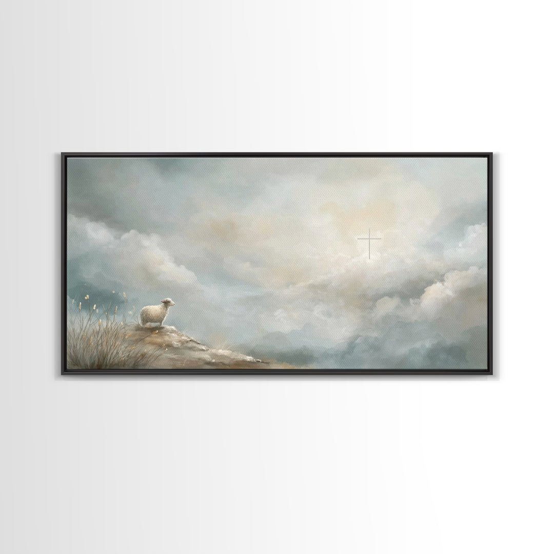 Dawn Of Redemption | Framed Canvas Print | Christian Art Canvas | Christian Wall Art | Christian Art | Christian Paintings | Christian Deco