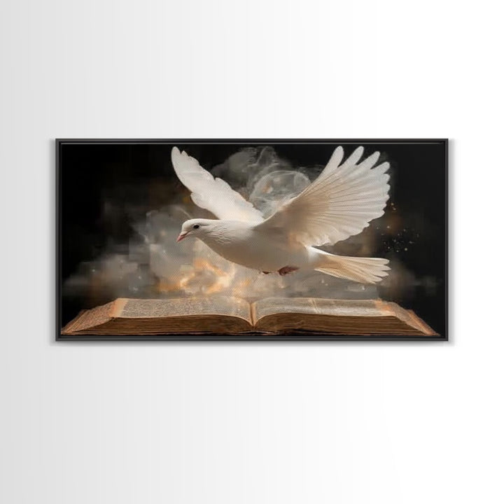 Spirit Fire – Framed Canvas Print – Christian Wall Art – Christian Art Canvas – Jesus Painting – Christian Art Gift – Moody Christian Art