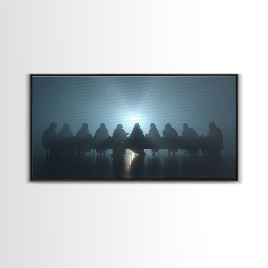 Sacred Gathering - Framed Canvas Print - Christian Wall Art - Jesus Painting - Christian Art Canvas - Christian Christmas Art