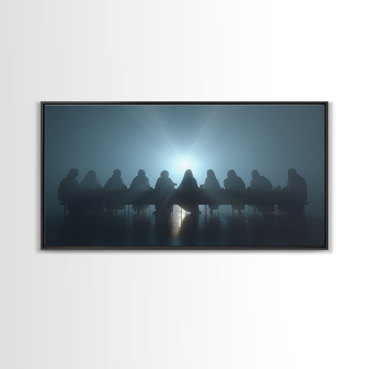 Sacred Gathering - Framed Canvas Print - Christian Wall Art - Jesus Painting - Christian Art Canvas - Christian Christmas Art