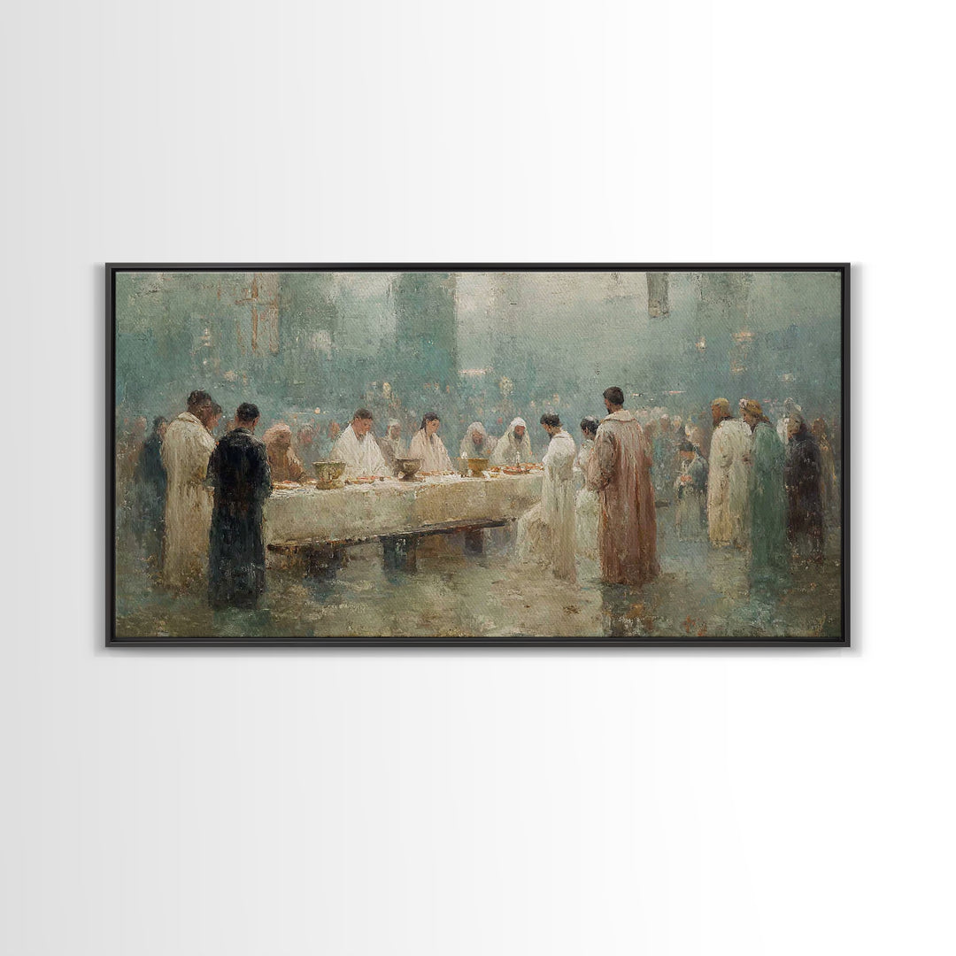 Gathered In Light | Framed Canvas Print | Christian Wall Art | Christian Art Print | Abstract Christian Art | Christian Art Canvas | Jesus