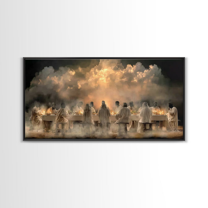 Sacred Banquet – Framed Canvas Print – Christian Art Canvas – Christian Wall Art – Vintage Christian Art – Jesus Painting – Christian Chris