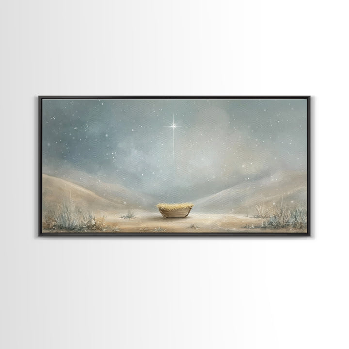 Star Of Hope – Framed Canvas Print – Christian Wall Art – Christian Art Canvas – Christmas Art – Christian Christmas Decor – Unique Christi