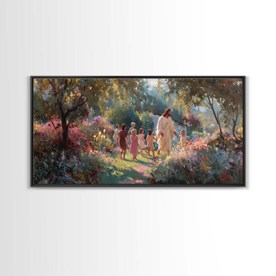 Children Of Hope | Framed Canvas Print | Christian Wall Art | Jesus Painting | Christian Art Canvas | Large Christian Art | Christian Chris