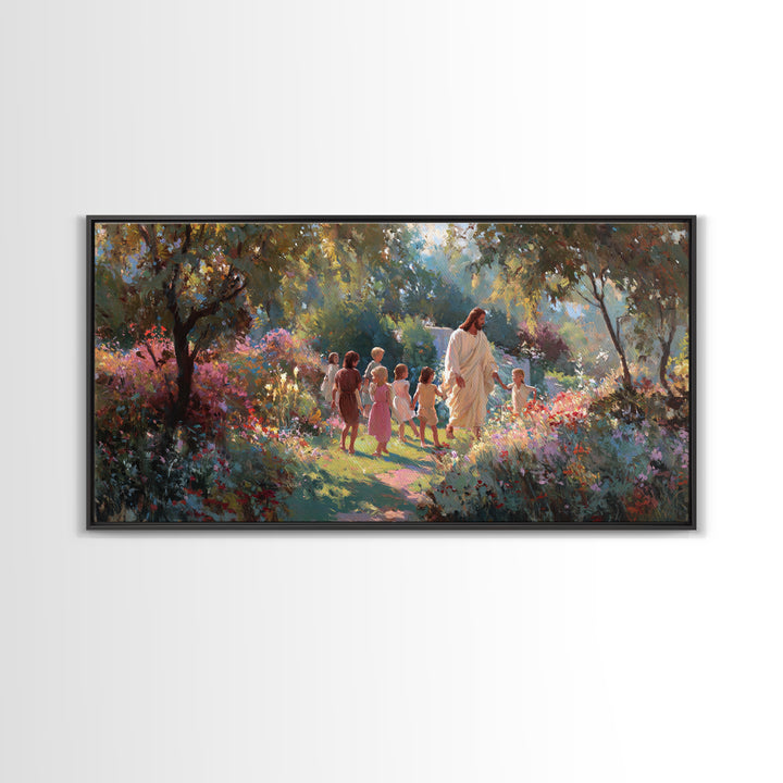 Children Of Hope | Framed Canvas Print | Christian Wall Art | Jesus Painting | Christian Art Canvas | Large Christian Art | Christian Chris