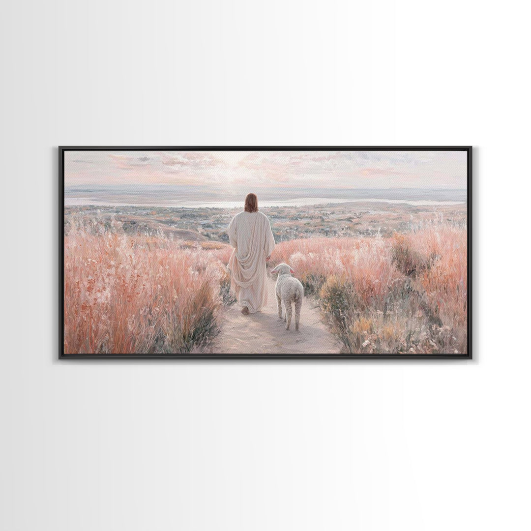 Valley Of Comfort, Framed Canvas Print, Christian Wall Art, Jesus Painting, Christian Art Canvas, Christian Decor, Christian Gift Ideas