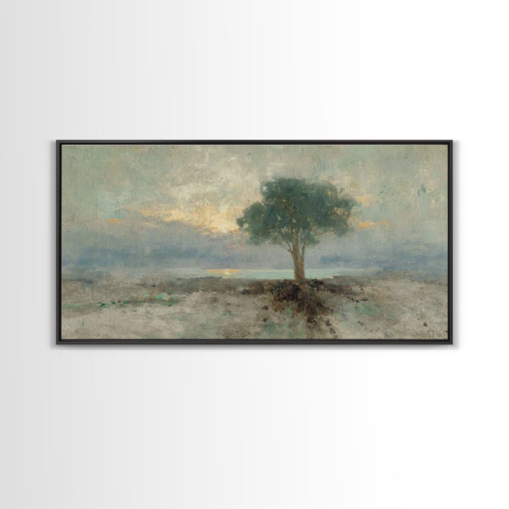 Dawnstead Tree – Framed Canvas Print – Christian Art – Vintage Christian Art – Christian Wall Art – Christian Art Canvas – Subtle Christian