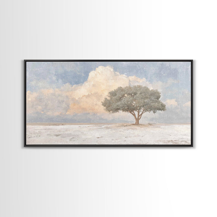 Cloudland Oak – Framed Canvas Print – Christian Art Canvas – Modern Christian Painting – Christian Wall Art – Christian Art Print – Unique