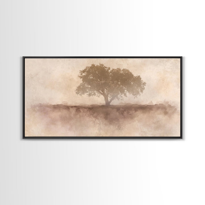 Veil Of Roots – Framed Canvas Print – Minimalist Christian Art – Christian Art Canvas – Christian Wall Art – Christian Art Gift – Subtle Ch