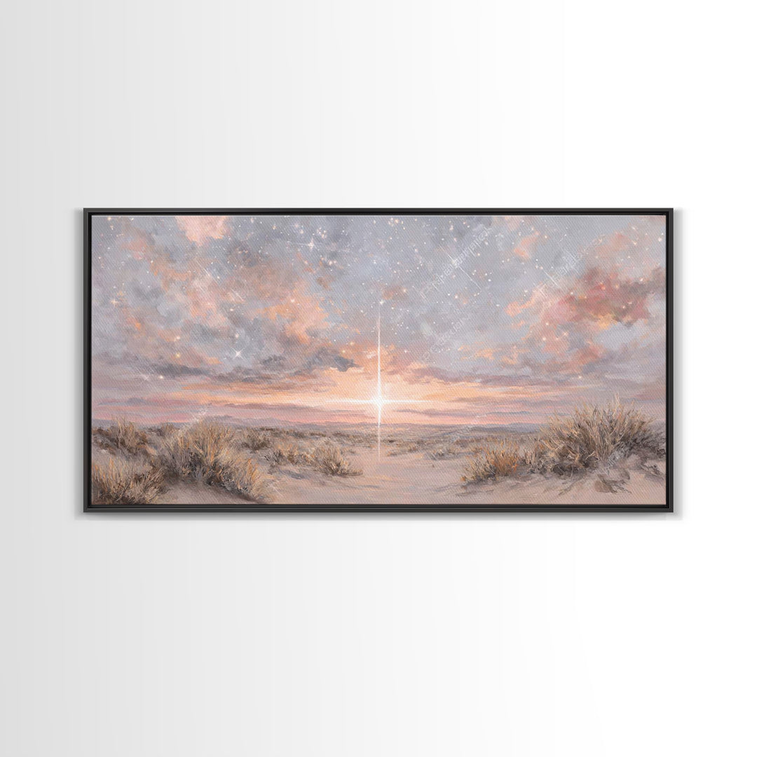Radiant Messiah | Framed Canvas Print | Christian Christmas Art | Christian Wall Art | Jesus Painting | Christmas Art | Christian Art Canva