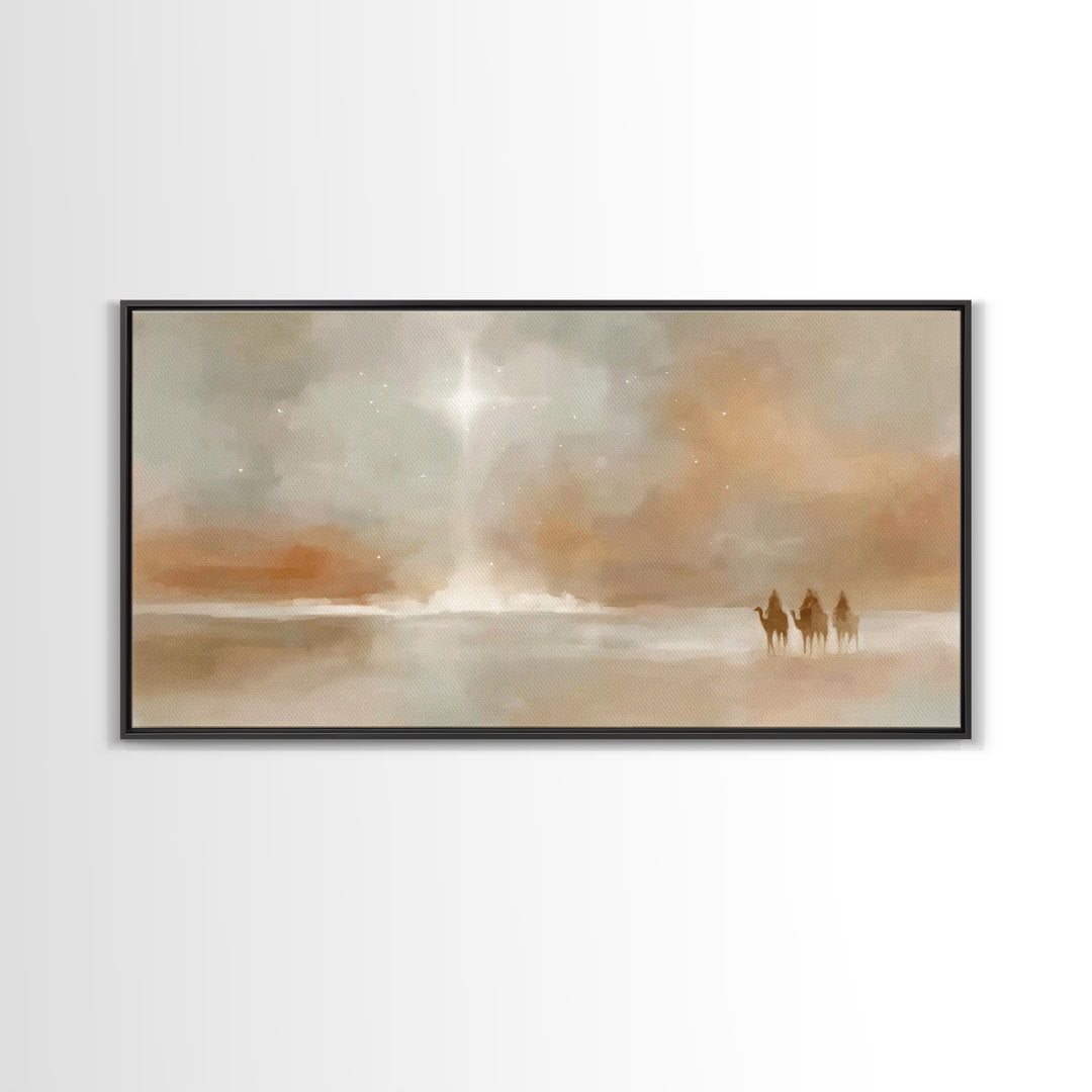 Journey Of Kings – Framed Canvas Print – Christian Christmas Art – Jesus Painting – Christian Wall Art – Christmas Art – Christian Art Canv