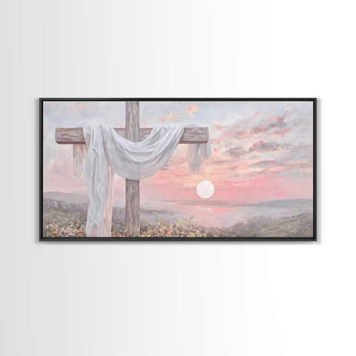 Humble Pasture – Framed Canvas Print – Christian Christmas Art – Christian Art Canvas – Vintage Christian Art – Christian Painting – Christ