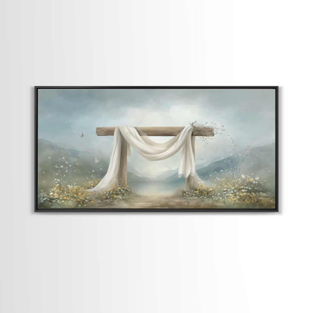 Morning Mercy | Framed Canvas Print | Christian Wall Art | Christian Art Canvas | Moody Christian Art | Christian Christmas Art | Christian