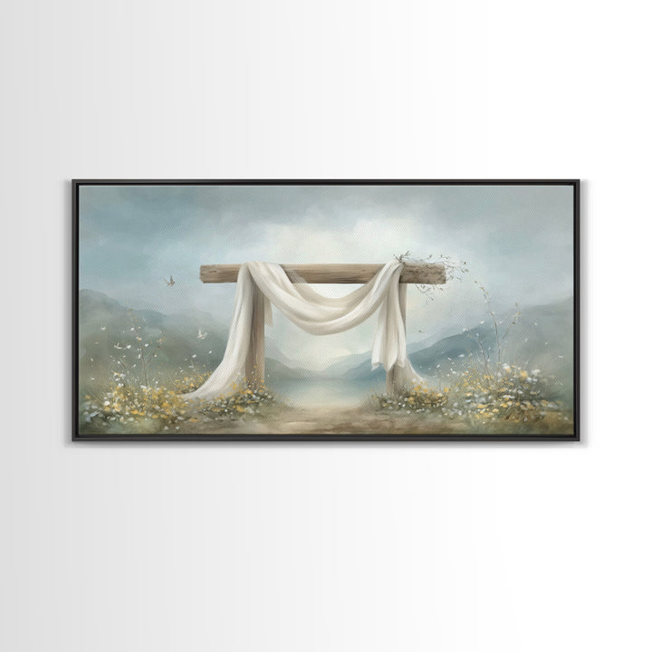 Morning Mercy | Framed Canvas Print | Christian Wall Art | Christian Art Canvas | Moody Christian Art | Christian Christmas Art | Christian