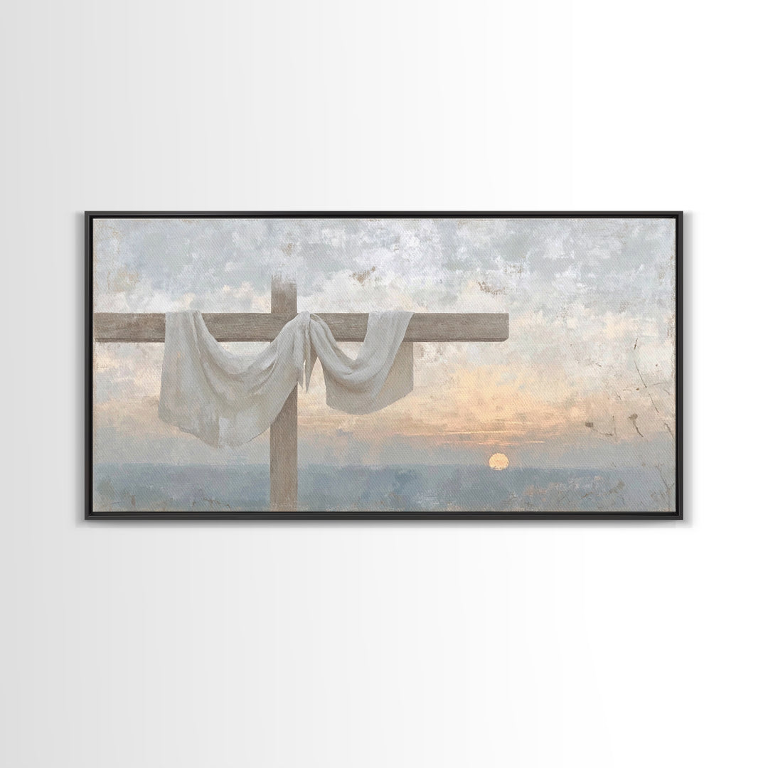 Risen Dawn – Framed Canvas Print – Christian Wall Art – Christian Art Canvas – Christian Decor For Home – Christmas Wall Art – Christian Gi