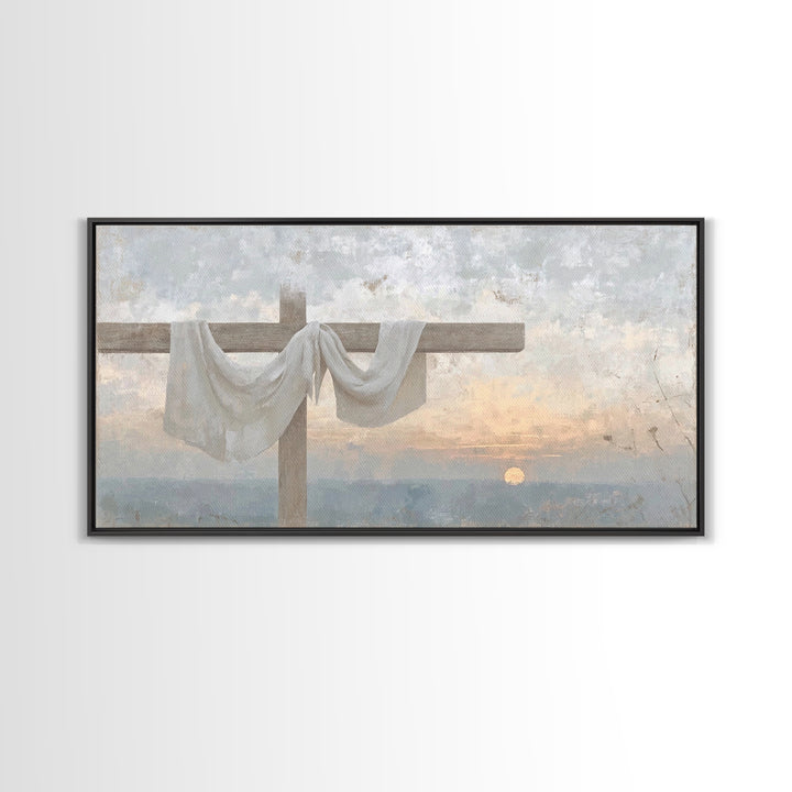 Risen Dawn – Framed Canvas Print – Christian Wall Art – Christian Art Canvas – Christian Decor For Home – Christmas Wall Art – Christian Gi
