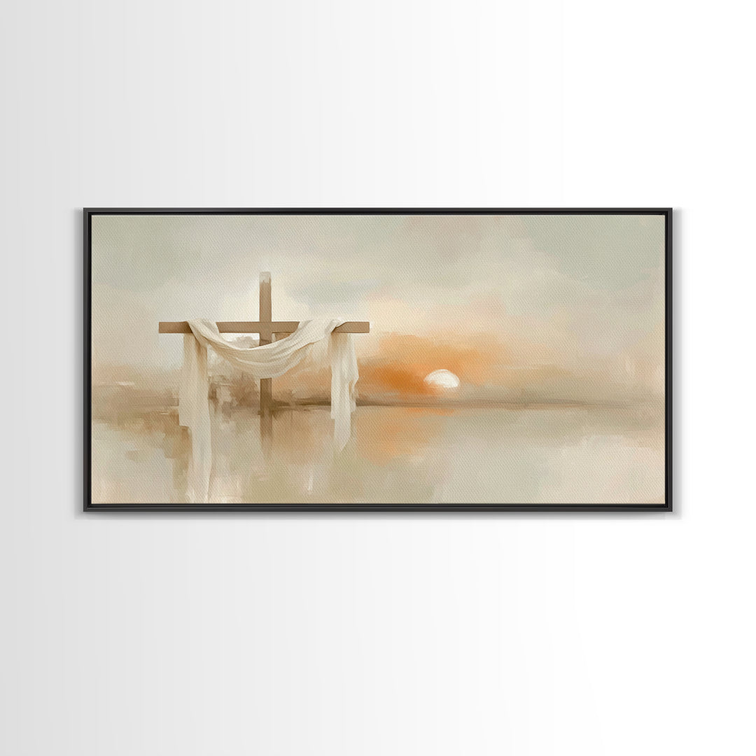Eternal Light, Framed Canvas Print, Christian Art Canvas, Christian Wall Art, Christian Christmas Art, Minimalist Christian Art, Christian