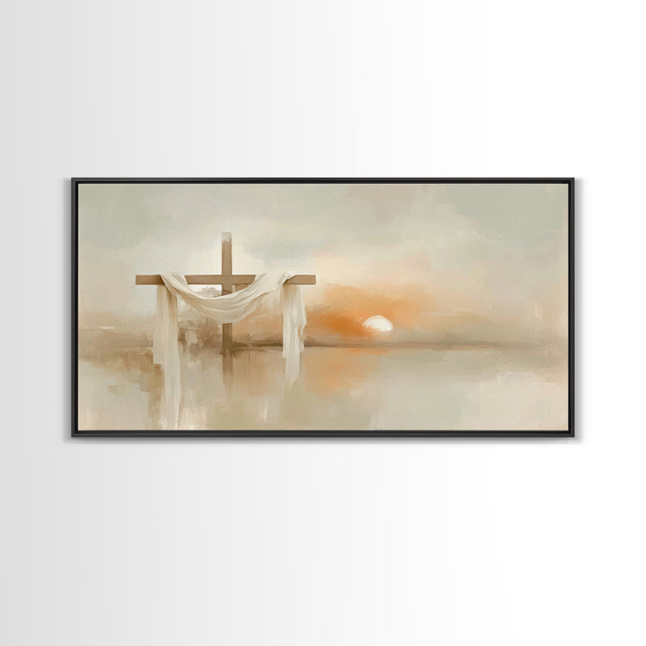 Eternal Light, Framed Canvas Print, Christian Art Canvas, Christian Wall Art, Christian Christmas Art, Minimalist Christian Art, Christian