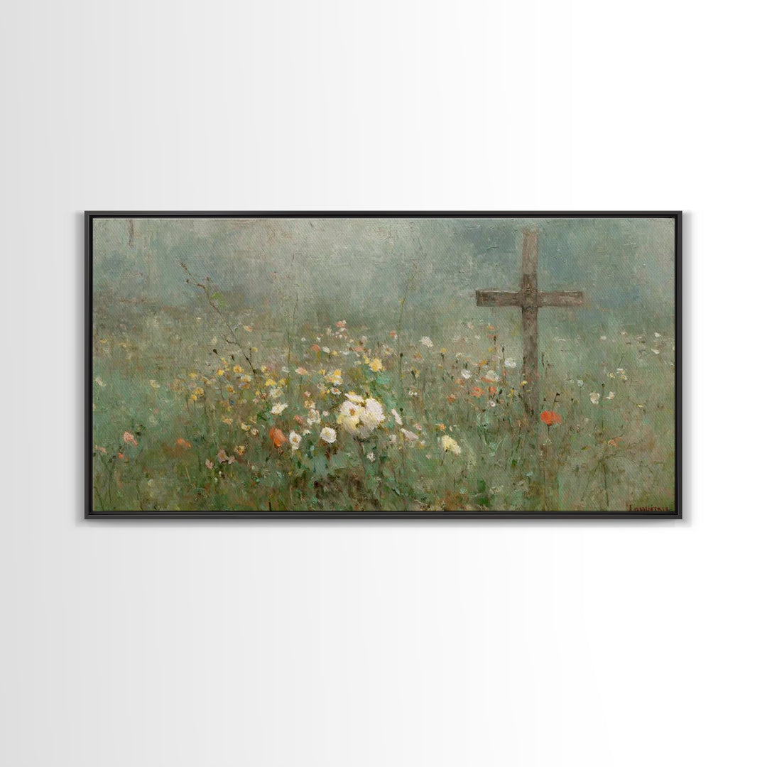 Morning Of Grace | Framed Canvas Print | Christian Wall Art | Christian Art Canvas | Subtle Christian Paintings | Christian Art Work | Chri