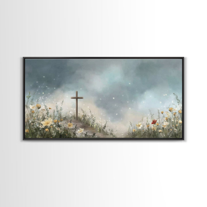 Blossoms Of Renewal | Framed Canvas Print | Christian Wall Art | Christian Art Canvas | Christian Art Prints | Christian Decoration | Moder