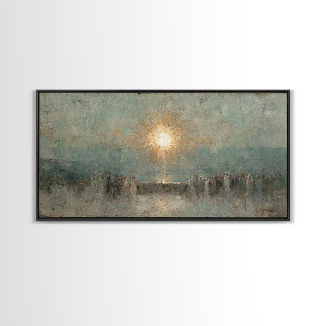 Light Of Salvation – Framed Canvas Print – Christian Wall Art – Christian Art Canvas – Vintage Christian Art – Christian Art Work – Christi