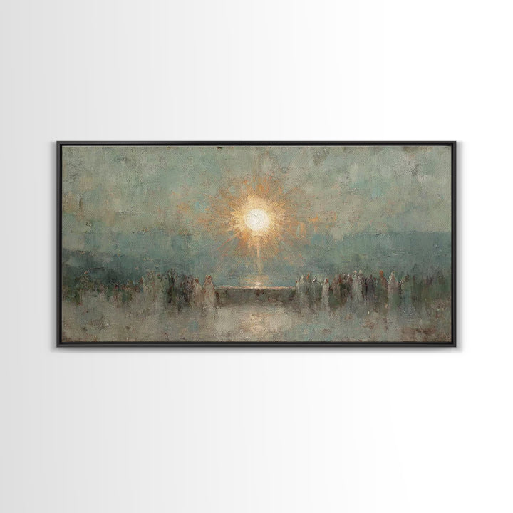 Light Of Salvation – Framed Canvas Print – Christian Wall Art – Christian Art Canvas – Vintage Christian Art – Christian Art Work – Christi