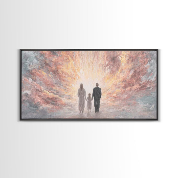 Path Of Light, Framed Canvas Print, Christian Art Canvas, Christian Christmas Art, Christian Wall Art, Large Christian Painting