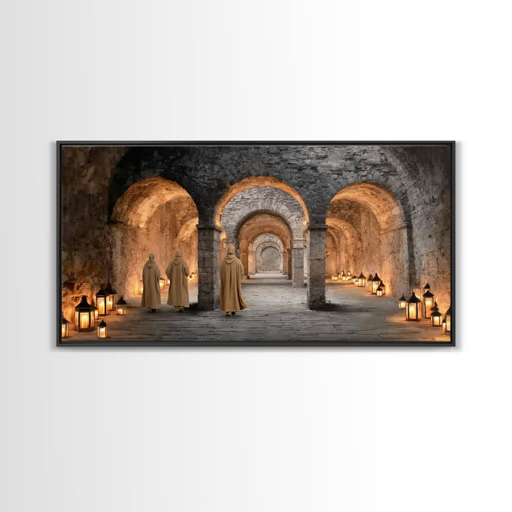 Lantern Passage, Framed Canvas Print, Christian Art Canvas, Christian Wall Art, Christian Painting, Christian Decor, Unique Christian Art,