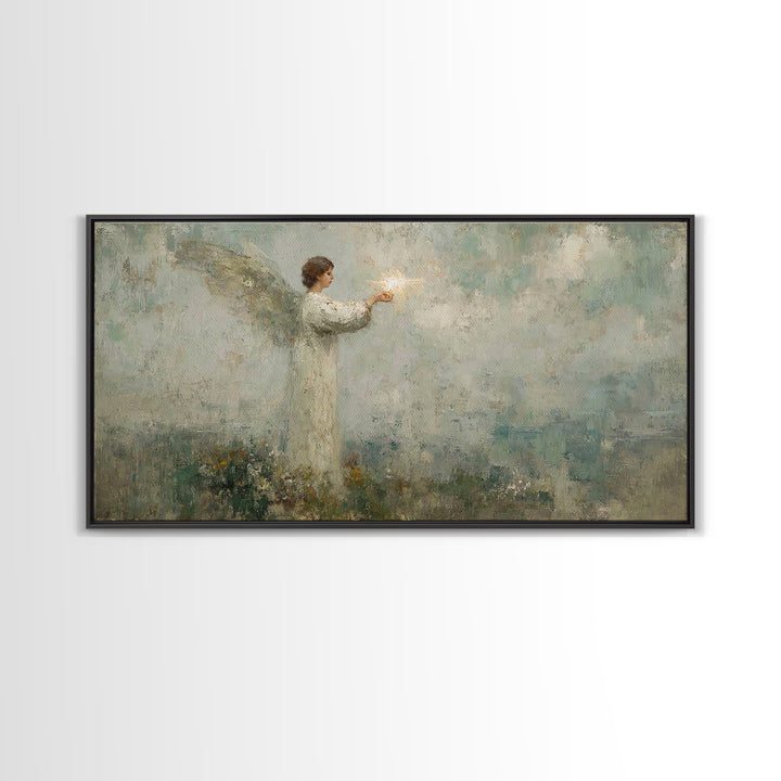 Witness Of Light - Framed Canvas Print - Christian Wall Art - Christian Art Canvas - Christmas Art - Jesus Painting - Christian Art