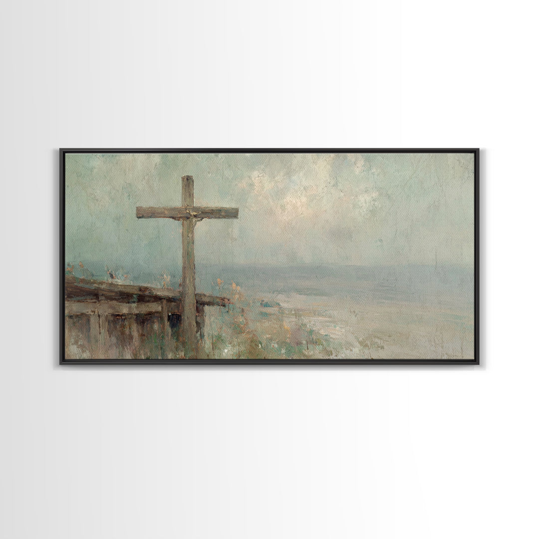 Dawn Of Mercy – Framed Canvas Print – Christian Wall Art – Christian Art Canvas – Jesus Painting – Christian Christmas Art