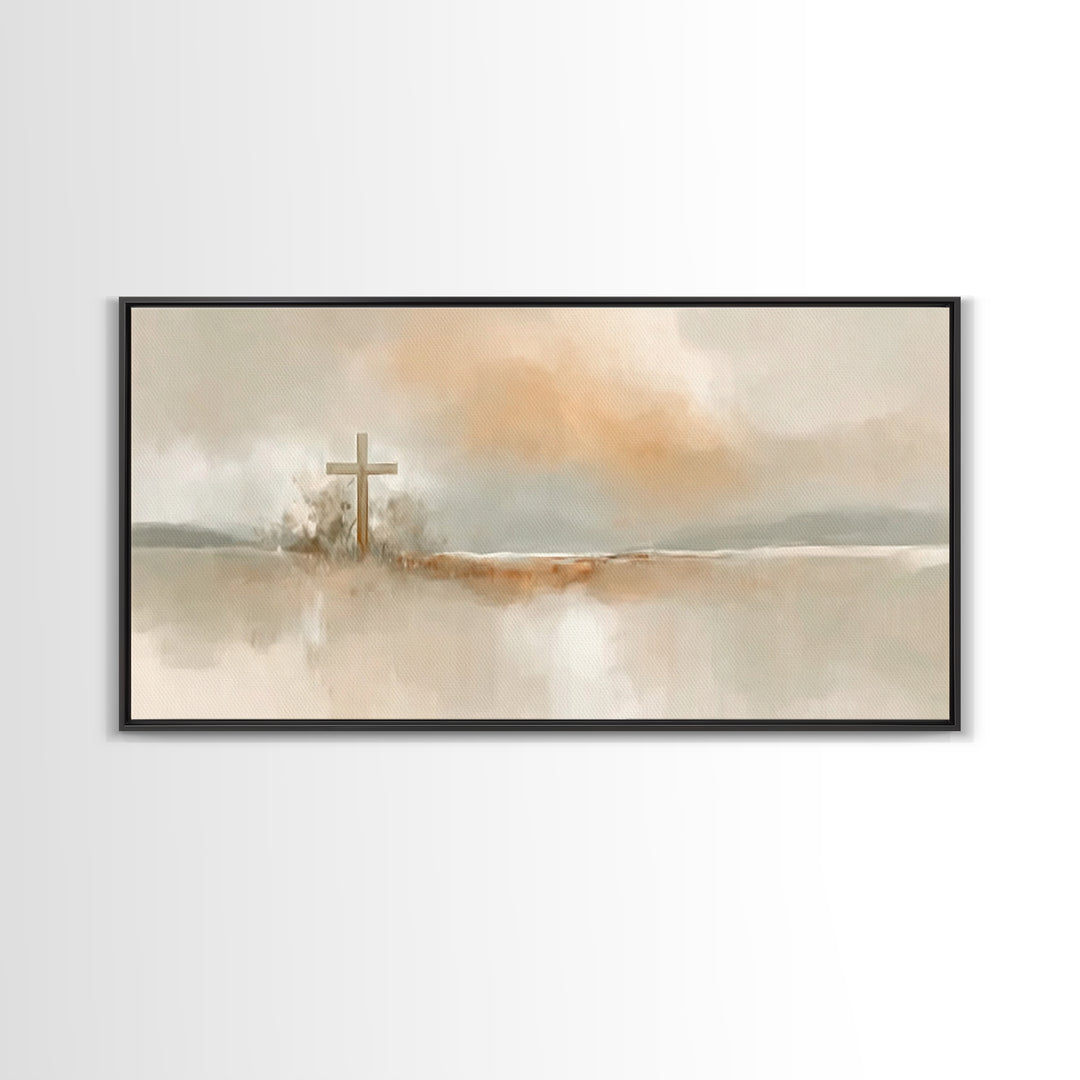 Desert Redeemer – Framed Canvas Print – Christian Wall Art – Christian Painting – Christian Christmas Art – Christian Art Print