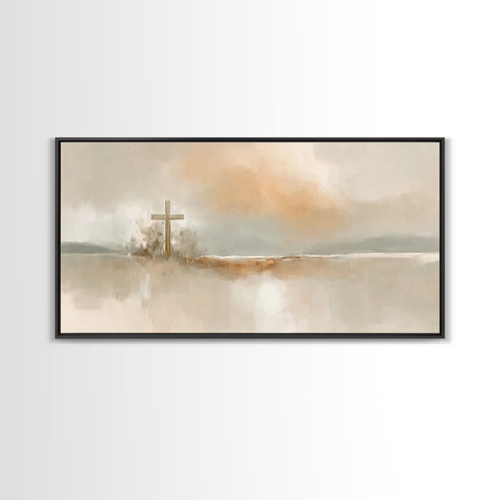 Desert Redeemer – Framed Canvas Print – Christian Wall Art – Christian Painting – Christian Christmas Art – Christian Art Print
