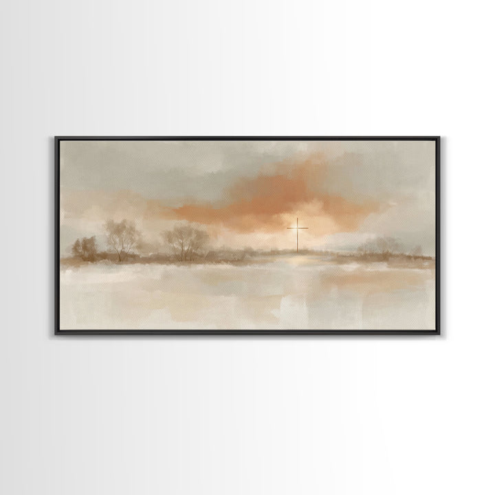 Morning Grace – Framed Canvas Print – Christian Wall Art – Christian Art Canvas – Subtle Christian Art – Christmas Art Prints