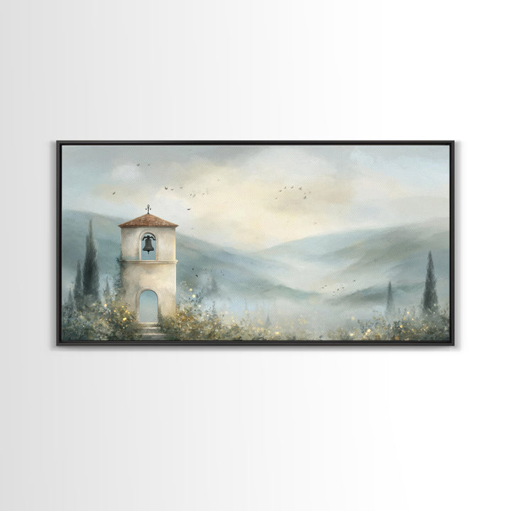 Bell Of Hope – Framed Canvas Print – Christian Decor – Christian Wall Art – Christian Art Canvas – Modern Christian Art