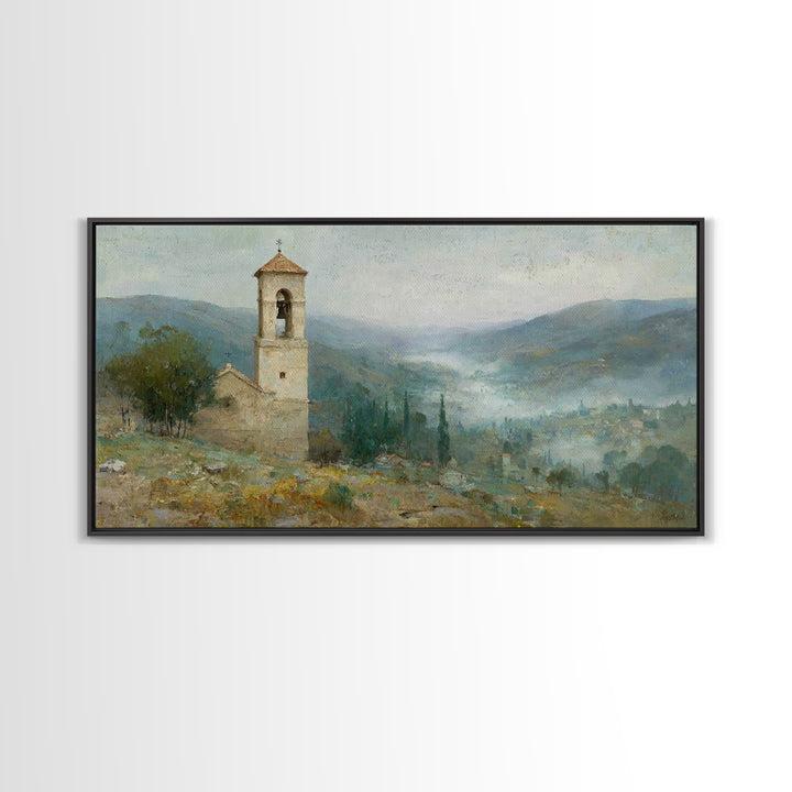 Mountain Sanctuary – Framed Canvas Print – Christian Art Canvas – Christian Decoration – Modern Christian Art – Christian Wall Art