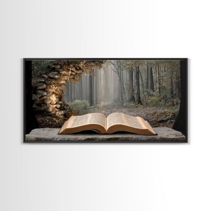 Path of Light - Framed Canvas Print - Christian Wall Art - Christian Art Canvas - Christmas Art - Christian Christmas Art - Framed Christma