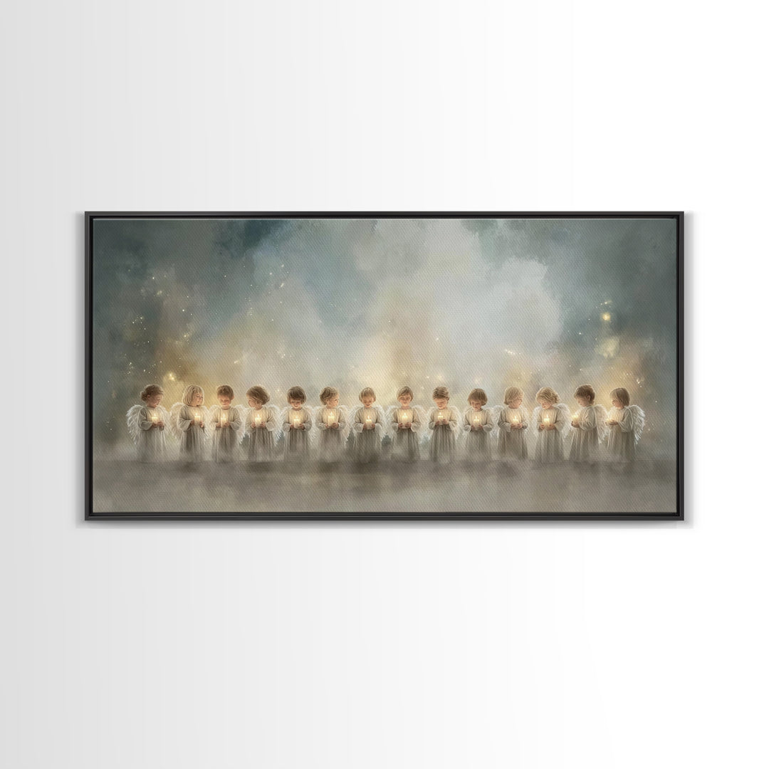 Angel Chorus - Framed Canvas Print - Christian Wall Art - Christian Art Canvas - Christmas Art - Christian Christmas Art - Christian Christ