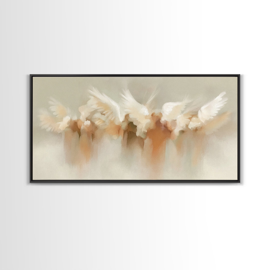 Heavenly Chorus – Framed Canvas Print – Christian Wall Art – Christian Art Canvas – Christian Christmas Decorations – Christmas Art Prints