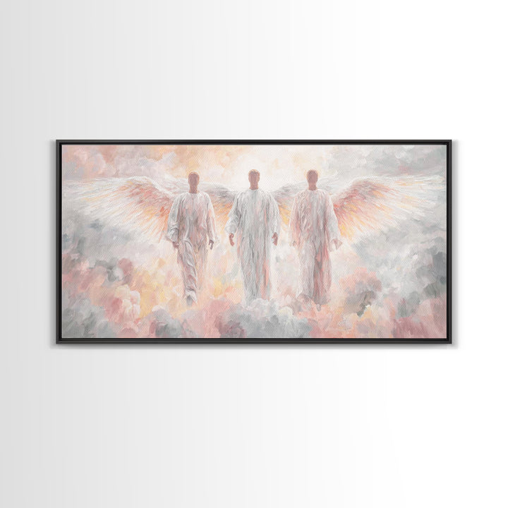 Radiant Messengers – Framed Canvas Print – Christian Wall Art – Christian Art Canvas – Modern Christian Art – Christian Painting – Christia