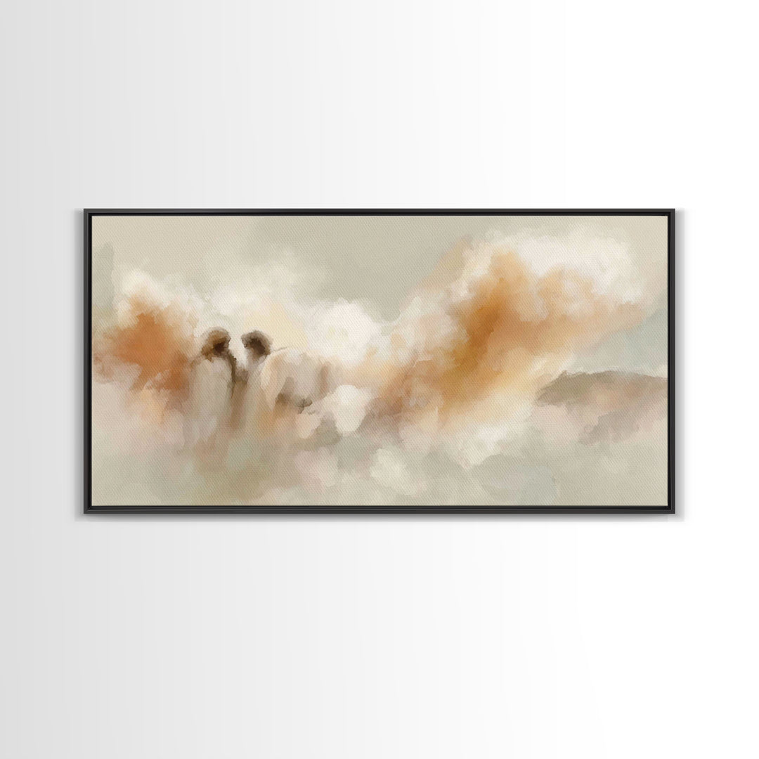 Softened Whispers – Framed Canvas Print – Minimalist Christian Art – Abstract Christian Art – Christian Wall Art – Subtle Christian Art – C