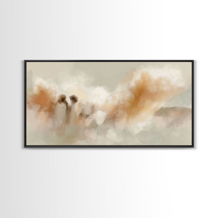 Softened Whispers – Framed Canvas Print – Minimalist Christian Art – Abstract Christian Art – Christian Wall Art – Subtle Christian Art – C