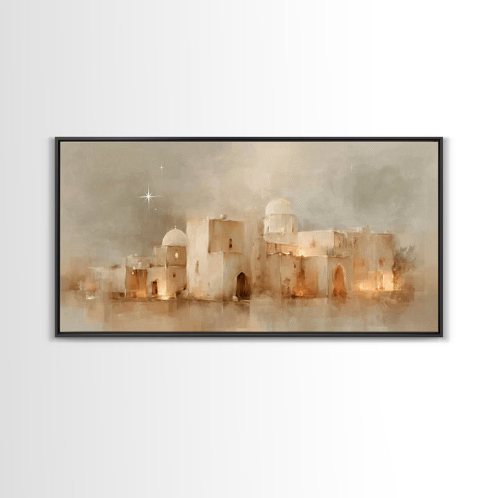 Star of Bethlehem – Framed Canvas Print – Christian Wall Art – Christmas Art Prints – Christian Art Canvas – Christian Christmas Decor – Mo