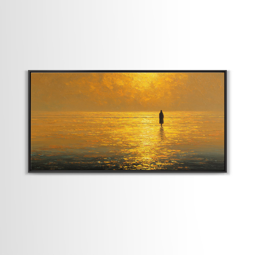 Celestial Path – Framed Canvas Print – Jesus Painting – Christian Wall Art – Modern Christian Art – Christian Art Print – Christian Christm