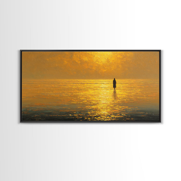 Celestial Path – Framed Canvas Print – Jesus Painting – Christian Wall Art – Modern Christian Art – Christian Art Print – Christian Christm