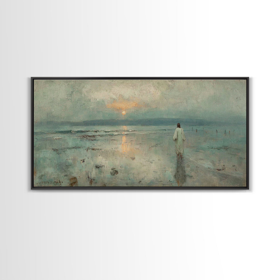 Horizon Grace – Framed Canvas Print – Christian Art Work – Jesus Canvas Art – Christian Wall Art – Subtle Christian Art – Christian Decor F