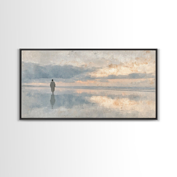 Radiant Peace – Framed Canvas Print – Christian Christmas Art – Christian Wall Art – Christian Art Canvas – Jesus Painting – Christmas Art