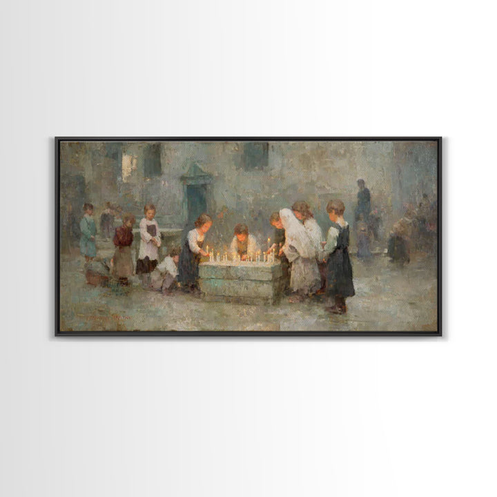Children Of Blessing – Framed Canvas Print – Christian Art Canvas – Vintage Christian Art – Christian Wall Art – Christian Art Print – Chri