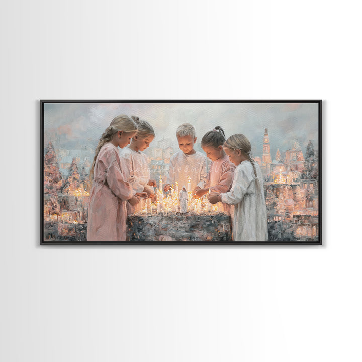 Circle Of Grace – Framed Canvas Print – Christian Wall Art – Christian Art Canvas – Framed Christmas Art – Christian Christmas Art – Christ
