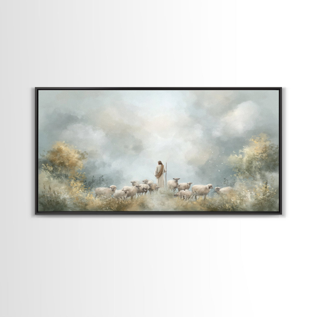 Guardian Of Peace – Framed Canvas Print – Christian Art Canvas – Jesus Painting – Christian Wall Art – Christian Art Work – Christian Gift